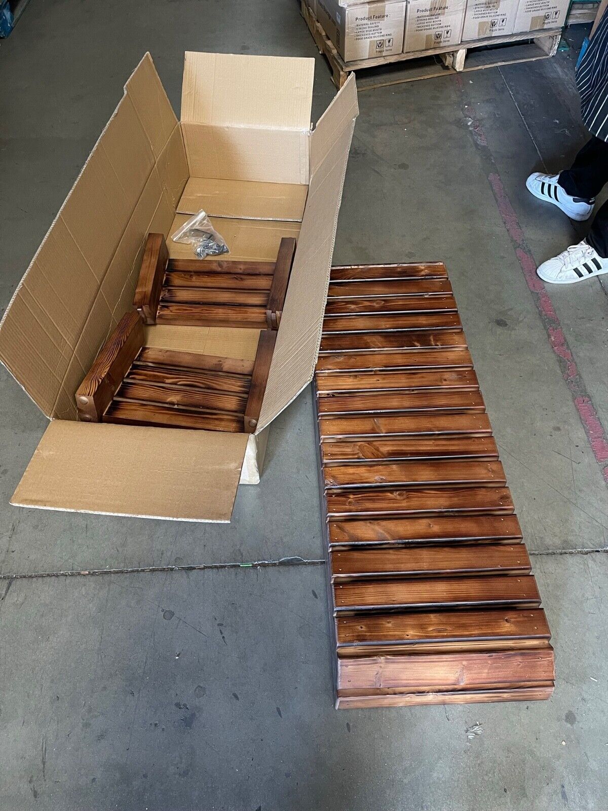 Handmade wood bench vintage furniture L48*H18*W18inch painted complete