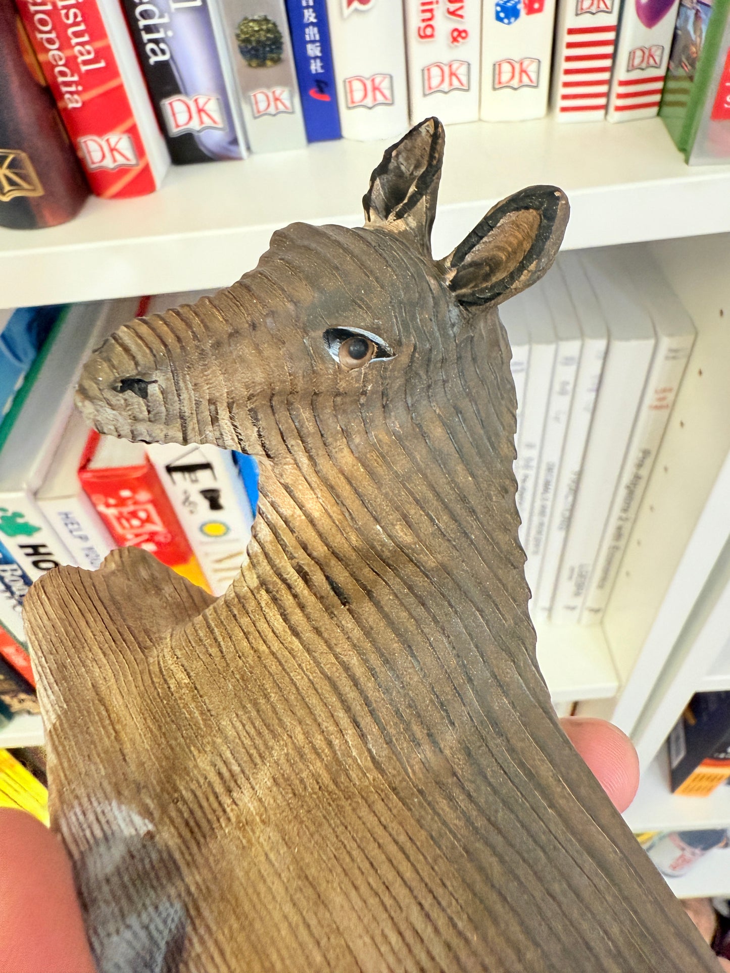 Donkey Wood sculpture Home decor Wood statue Wood figurines room decor Hand Carved