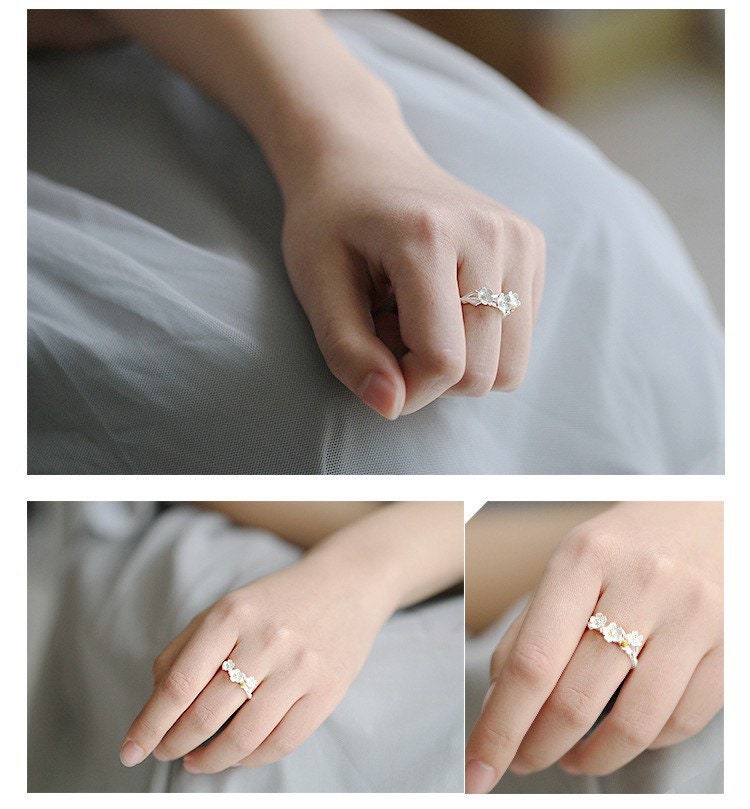 US Seller S925 Sterling Silver Rings Rings Christmas gift with box B06