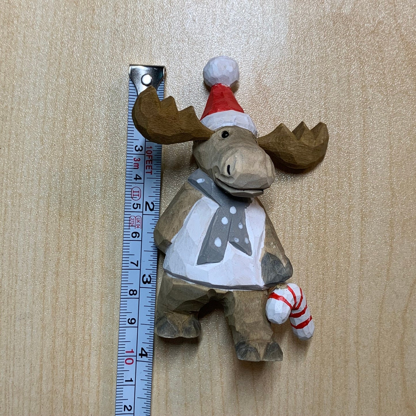 YEEYAYA bull elk Wood sculpture woodcarving Stag Buck deer Wood collectibles hand made wood Figurines reindeer Figurine Merry Christmas gift