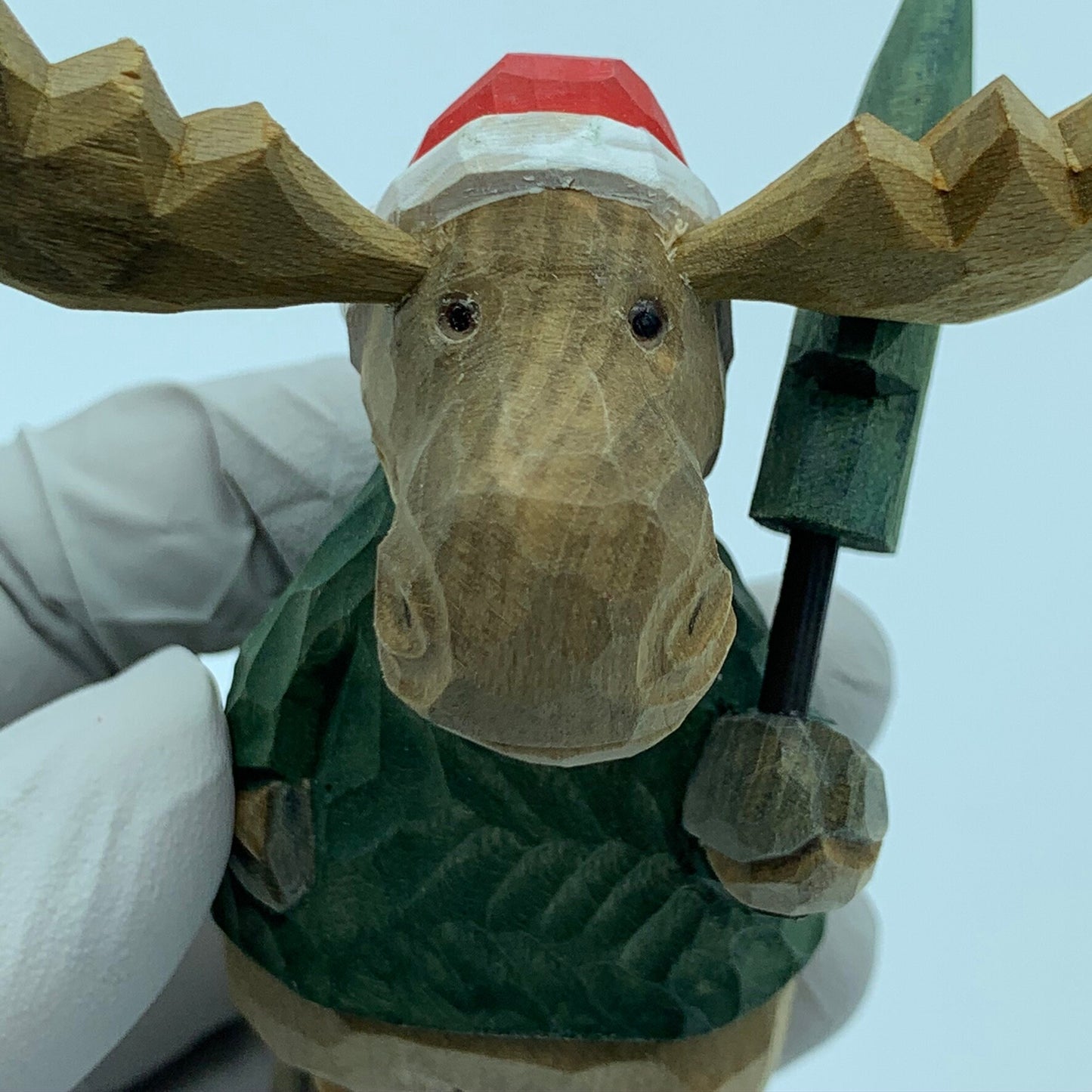 YEEYAYA bull elk Stag Buck deer Hand Carved Wood sculpture Wood collectibles hand made wood Figurines reindeer Figurine Merry Christmas gift