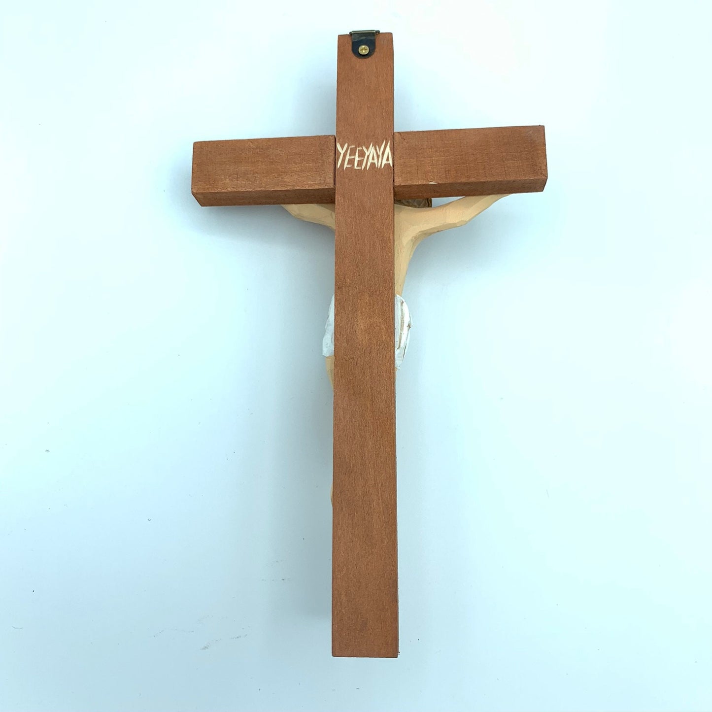 Wood sculpture Crucifix Figurines Religious articles woodcarving Hand Carved Wood Wooden Crucifix Figurines Merry Christmas gift