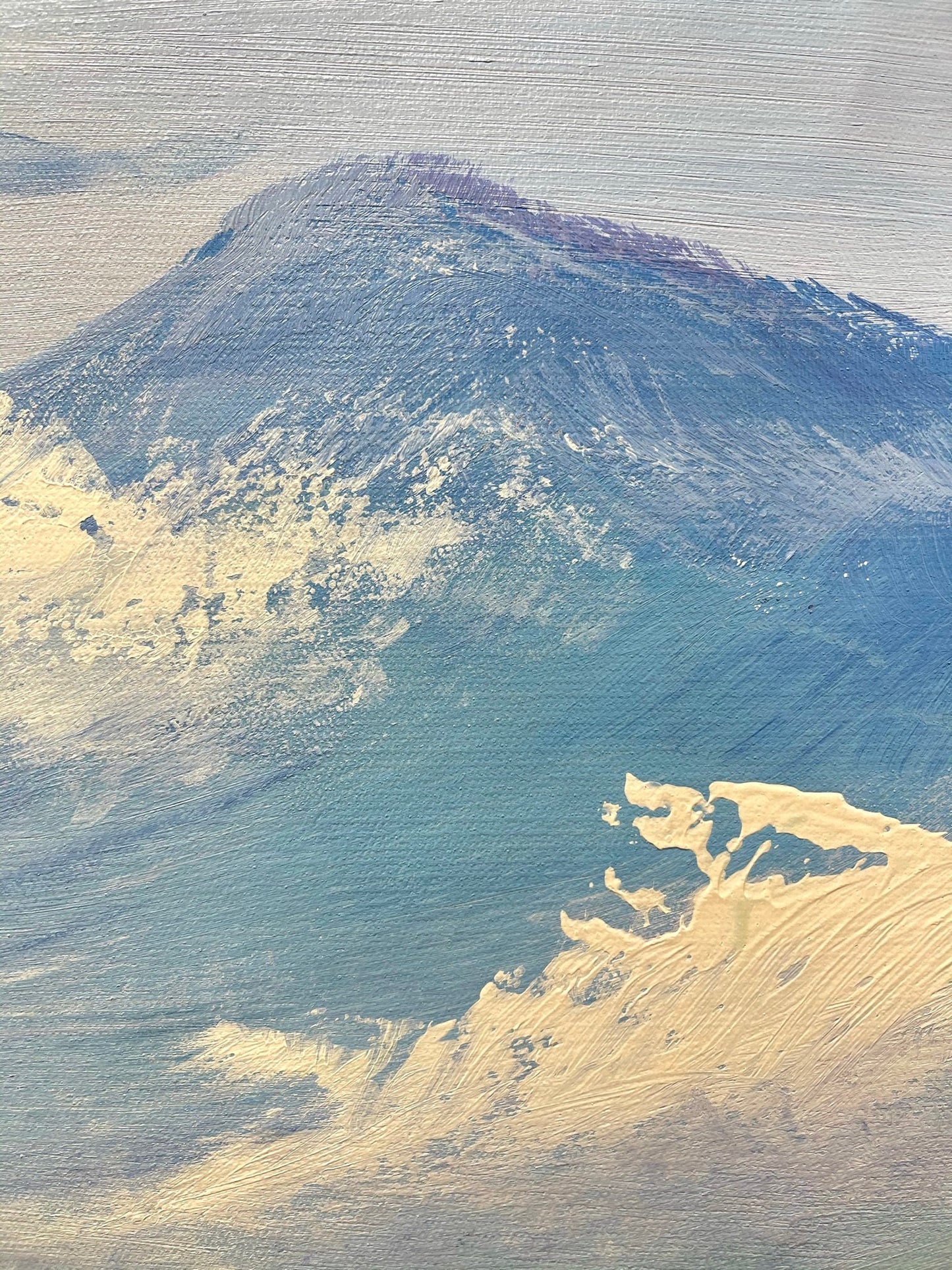 100% hand-painted 36in x24in Snow mountain oil paintings