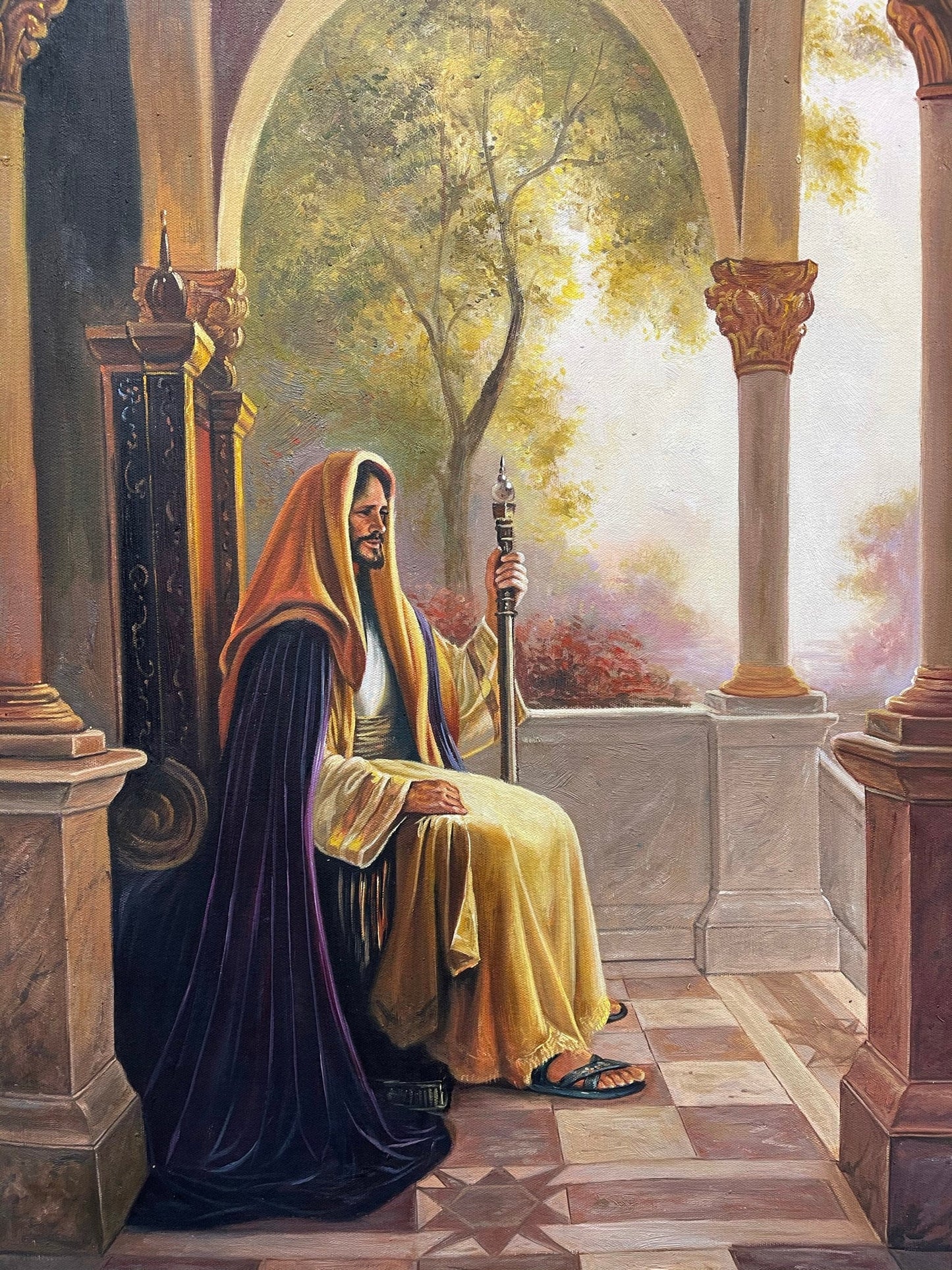 100% hand-painted Jesus 36x24 inch oil paintings The classical field