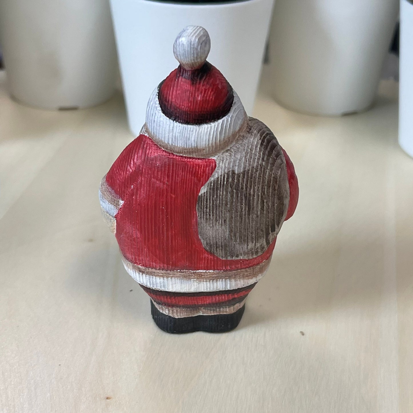 YEEYAYA 21-Santa bag Wood sculpture Hand Carved Wood Wooden Santa Claus Figurine Wood Statue Room Decor home Decor Merry Christmas gift