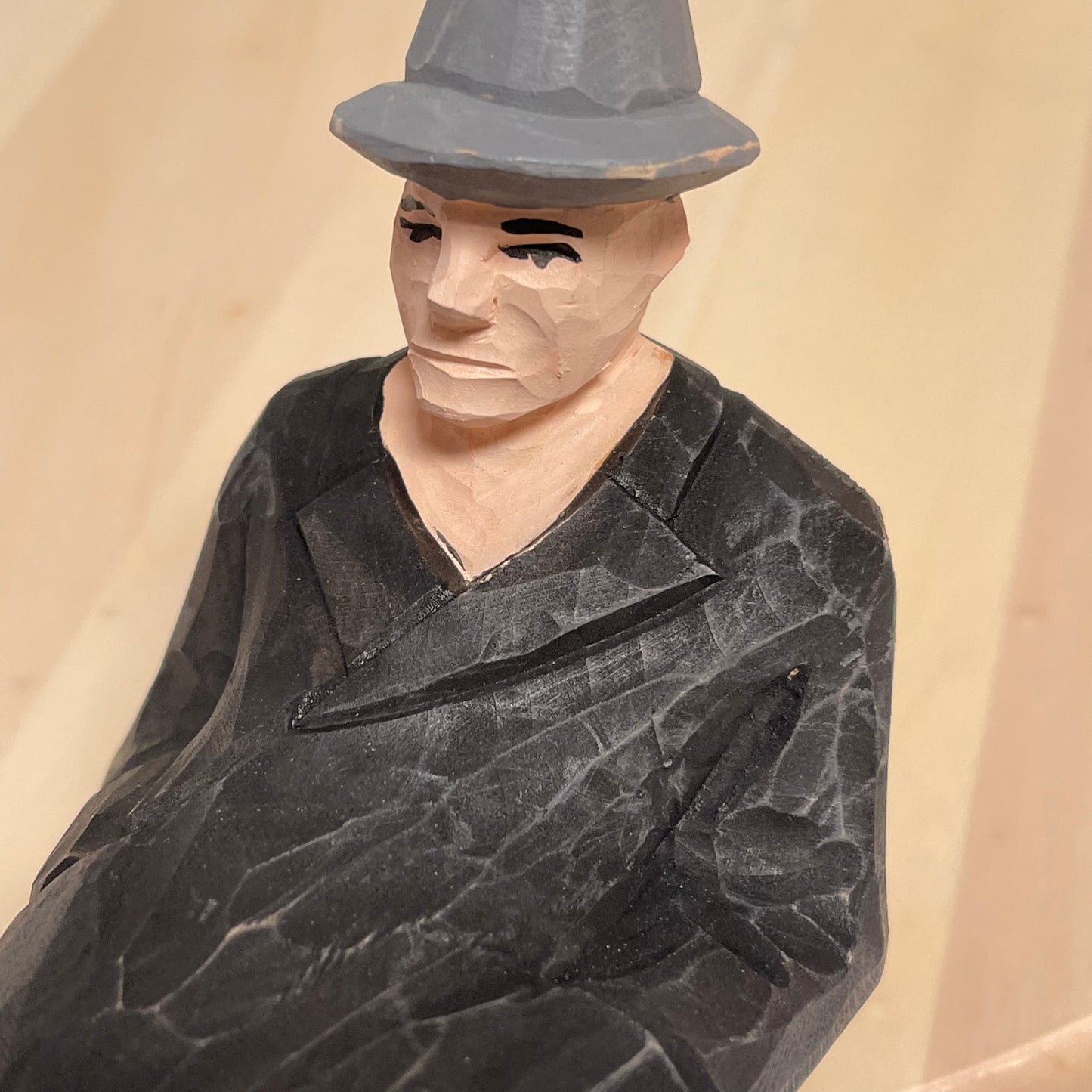 YEEYAYA man statue Wood sculpture woodcarving Hand Carved Wood Wooden Figurine home Decor Room decor