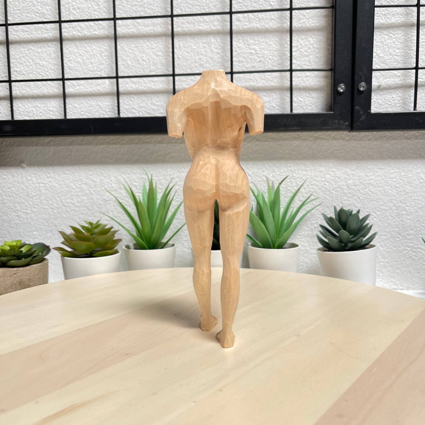 YEEYAYA 6”Statue of Venus body Wood sculpture woodcarving Hand Carved Wood Wooden astronaut Figurine home Decor Room decor