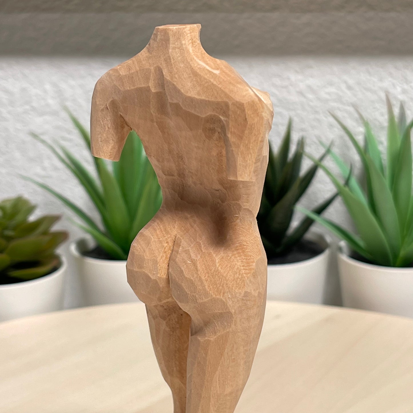 YEEYAYA 6”Statue of Venus body Wood sculpture woodcarving Hand Carved Wood Wooden astronaut Figurine home Decor Room decor