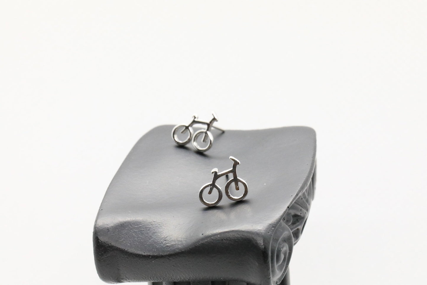 Stud earrings Sterling silver Stud earrings bicycle  Christmas gift includes gift box B10