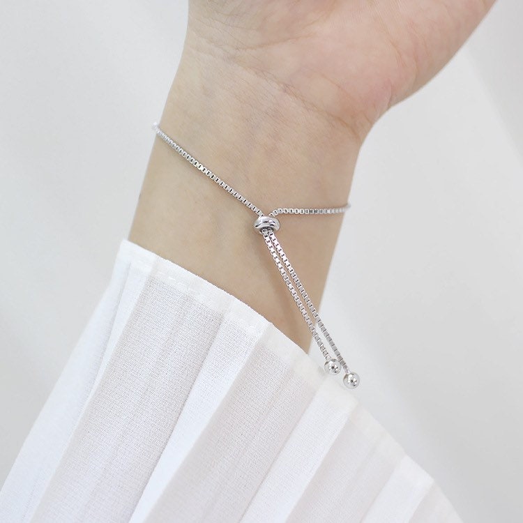 bowknot US Seller Real S925 Sterling Silver Bracelet Bangle Cubic Zirconia Christmas gift with box A03