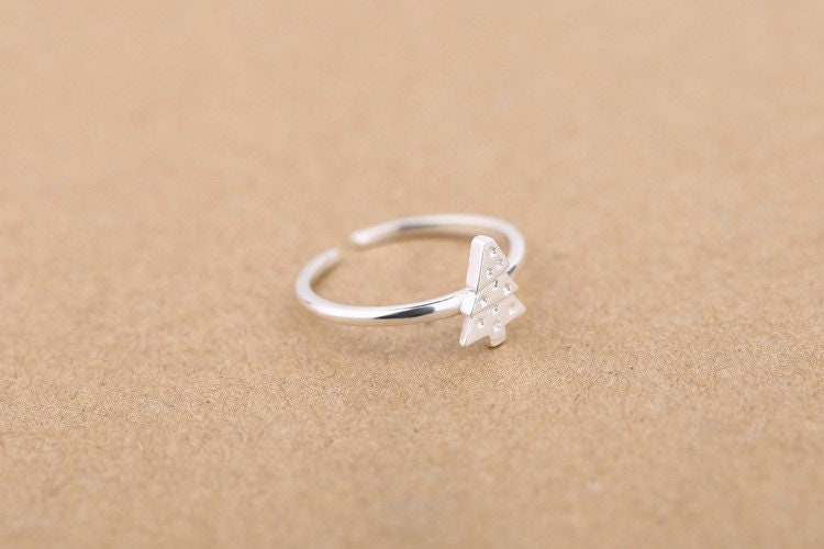 Christmas tree rings, US Seller S925 Sterling Silver Rings for Christmas gift with box D05