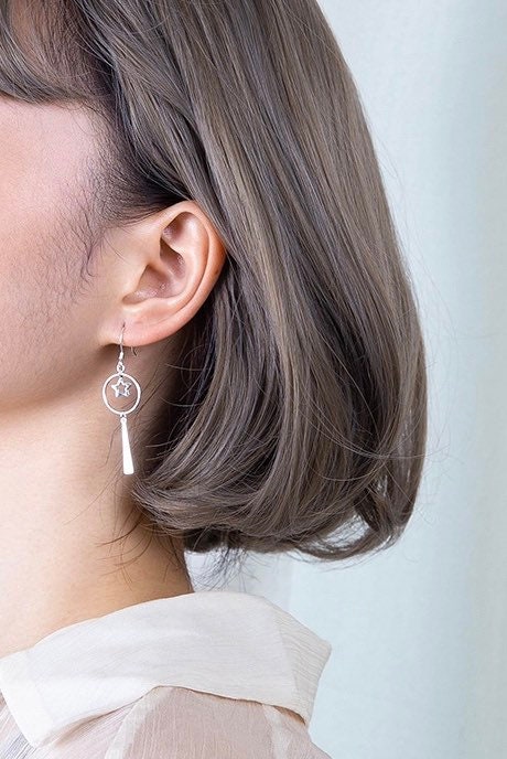 Star earrings 925 sterling silver earrings Christmas gif with box D06