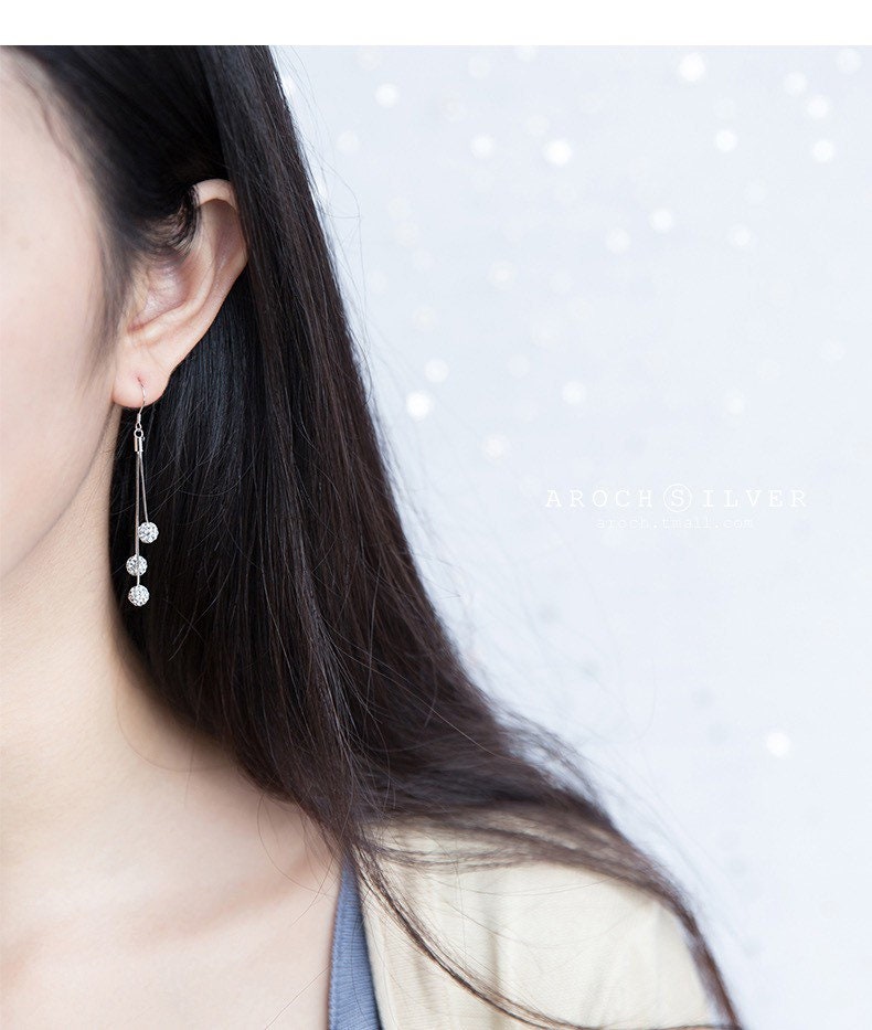 earrings 925 sterling silver earrings Christmas gif with box e07