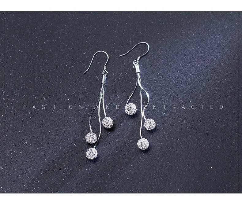 earrings 925 sterling silver earrings Christmas gif with box e07
