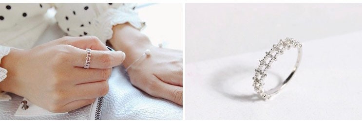 Rings zircon US Seller S925 Sterling Silver Rings Christmas gift with box F06