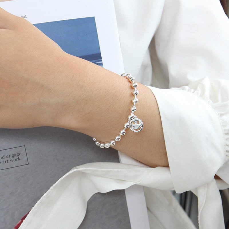 US Seller Real S925 Sterling Silver Bracelet Bangle Christmas gift with box A01