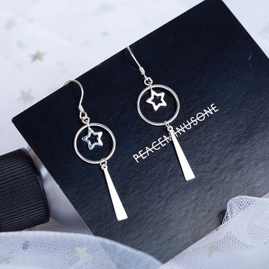 Star earrings 925 sterling silver earrings Christmas gif with box D06