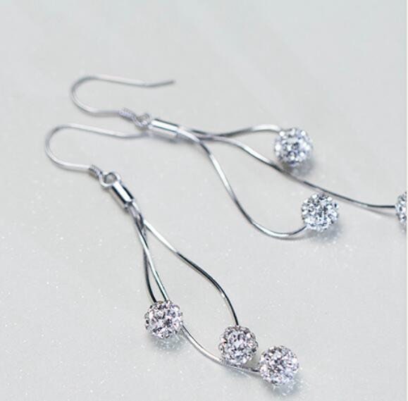 earrings 925 sterling silver earrings Christmas gif with box e07