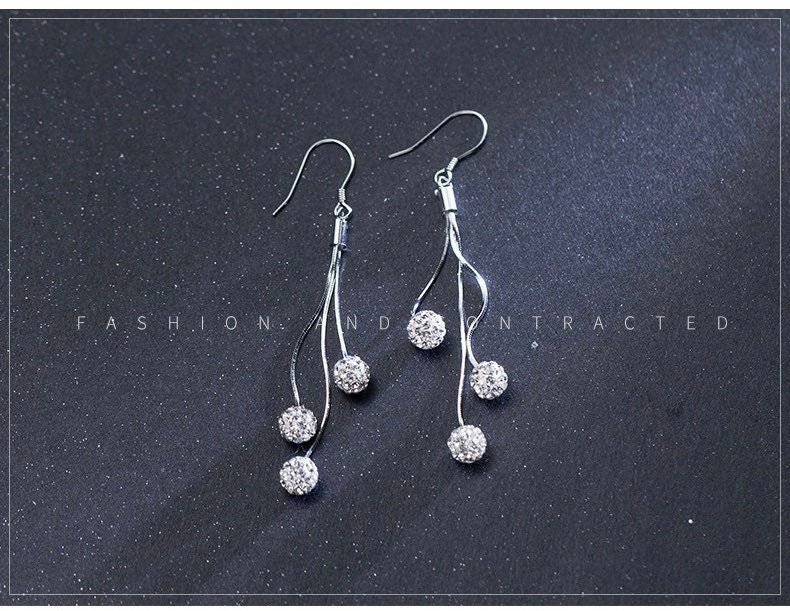 earrings 925 sterling silver earrings Christmas gif with box e07
