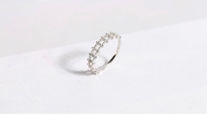 Rings zircon US Seller S925 Sterling Silver Rings Christmas gift with box F06