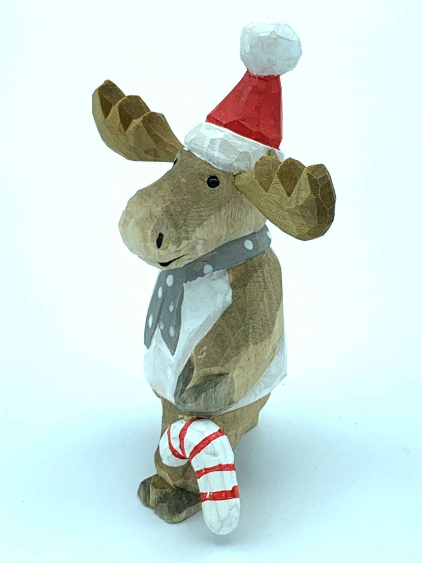YEEYAYA bull elk Wood sculpture woodcarving Stag Buck deer Wood collectibles hand made wood Figurines reindeer Figurine Merry Christmas gift