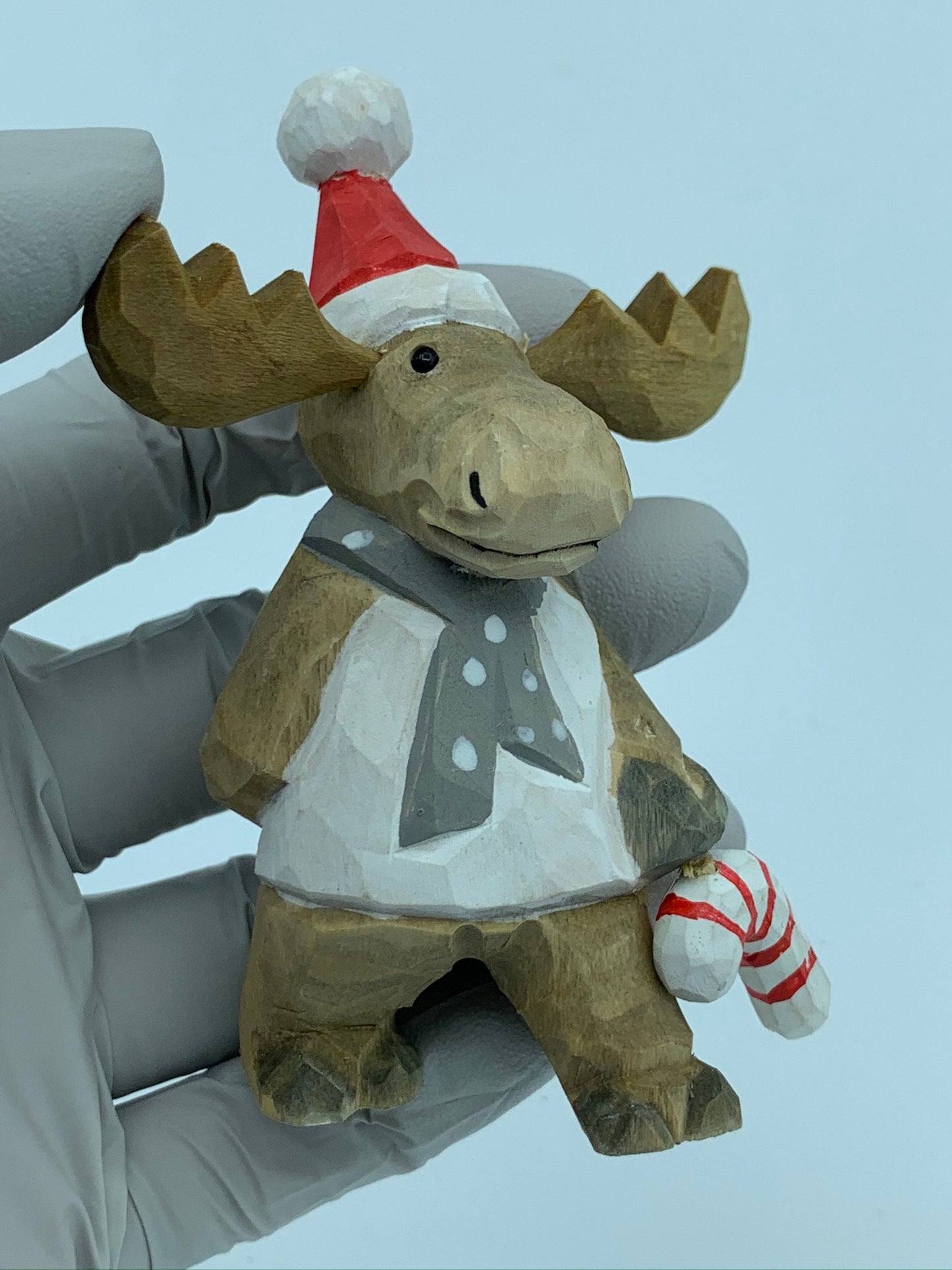 YEEYAYA bull elk Wood sculpture woodcarving Stag Buck deer Wood collectibles hand made wood Figurines reindeer Figurine Merry Christmas gift