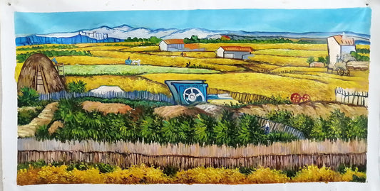 27x70inch oil paintings The classical field 100% hand-painted