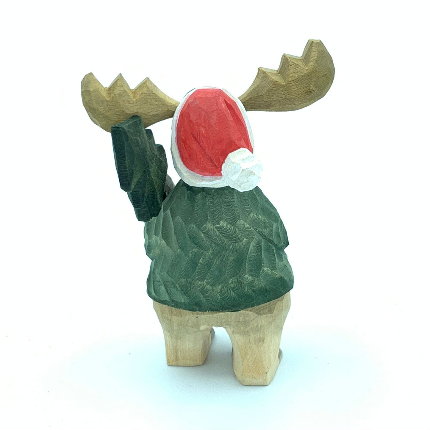 YEEYAYA bull elk woodcarving Stag Buck deer Wood collectibles hand made wood Figurines reindeer Figurine Merry Christmas gift