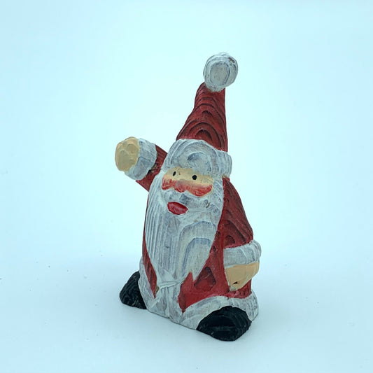 YEEYAYA Santa hi Wood sculpture Hand Carved Wood Wooden Santa Claus Figurine  Wood Statue Room Decor home Decor Merry Christmas gift